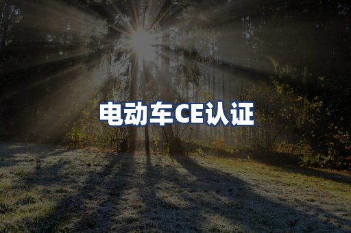 电动车CE认证